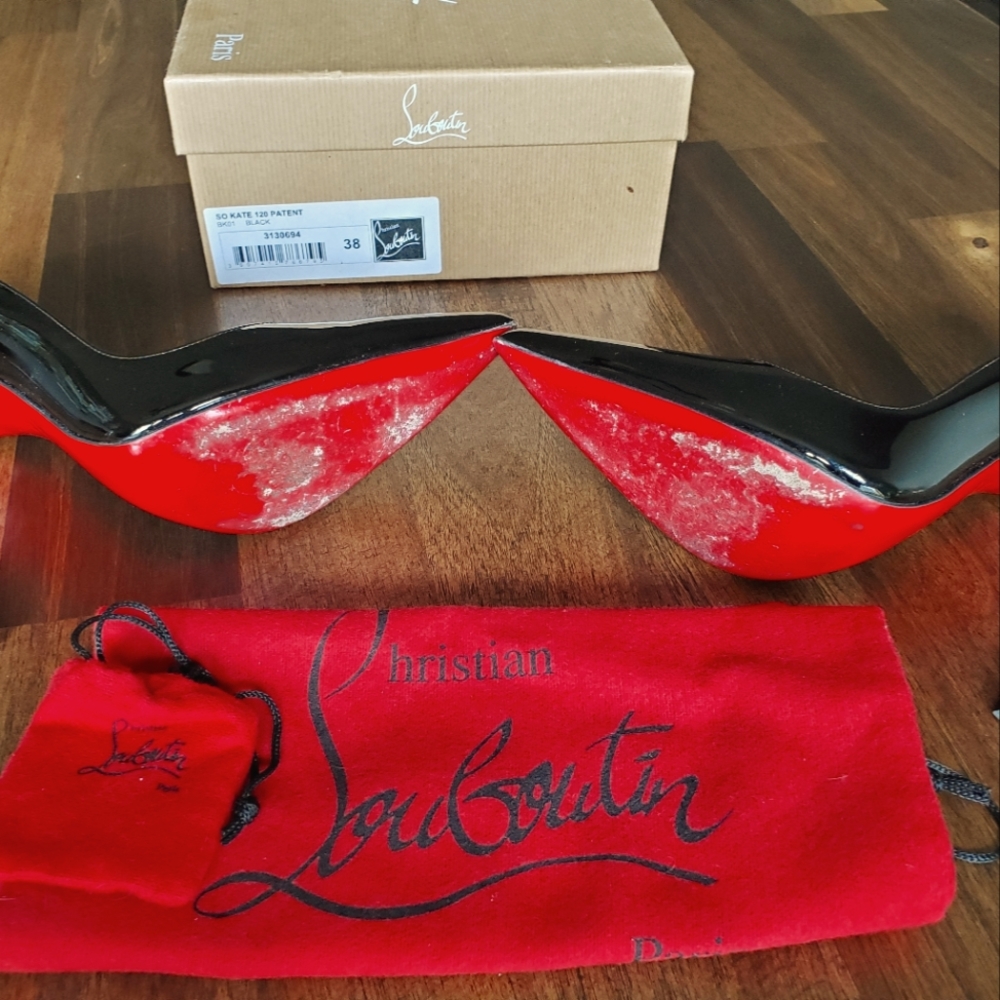 Christian Louboutin So Kate 120 patent pumps